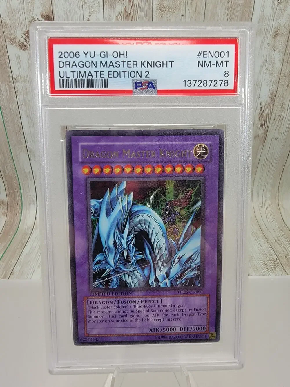 Yu-Gi-Oh! Dragon Master Knight Ultimate Edition 2 #UE02-EN001 Ultra Rare PSA 8